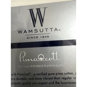New WAMSUTTA 500 Thread 100% Pima Cotton Queen Sheet Set White Ivory 4 Pcs